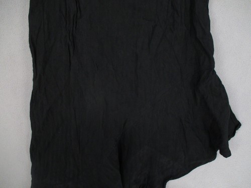 Country Road Skirt Womens 8 Black Linen Blend Asymmetric Button Frill Midi - Picture 9 of 13