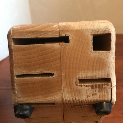 Zwilling J.A. Henkles Twins Knife BLOCK ONLY 9 SLOT Pine Wood READ DETAILS VTG - Picture 10 of 12