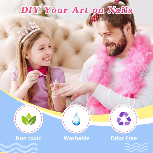 Kids Nail Polish Set for Girls 12 Light Candy Colors Nail Polish Kit Toddler Non - Picture 6 of 12