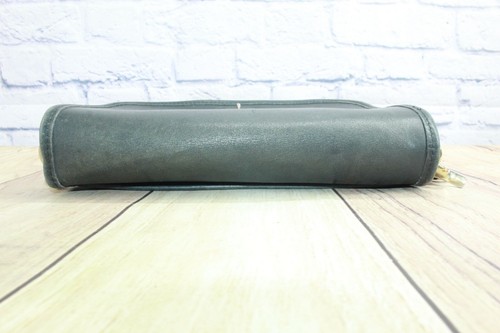 Vintage Hunt Club Women's Black Leather Flap over Purse Clutch Bag - Picture 5 of 9