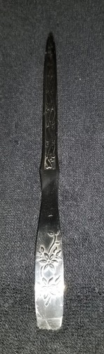 Vintage Stainless Steel Decorative Floral Letter Opener Paper Knife 9.25" China - Picture 4 of 9