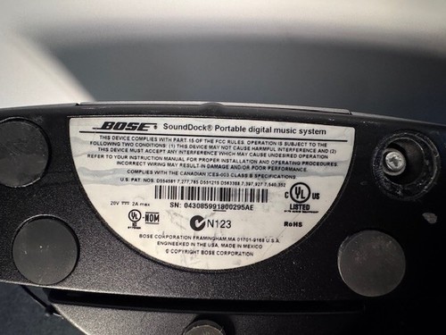 Bose N123 SoundDock iPod Dock Speaker System Remote - Picture 5 of 7