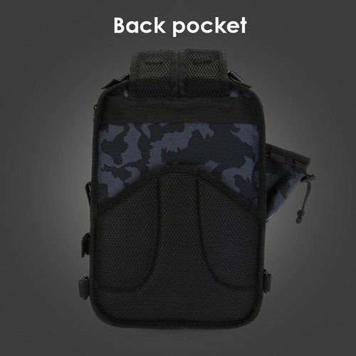 Herren Taktische Schultertasche Sling Crossbody Brust Oxford Reise Outdoor Rucksack - Bild 14 von 31