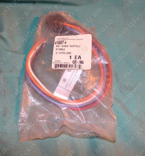 Brad Harrison Woodhead 41607+  Mini-Change Receptacle 6P Female 12" NEW - Picture 1 of 3