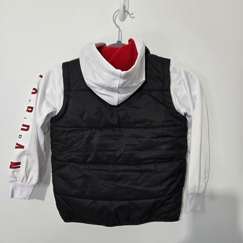 NWT Air Jordan Toddler Puffer Vest Hooded Jacket Sz 4T Jumpman Full Zip Pockets - Picture 3 of 12