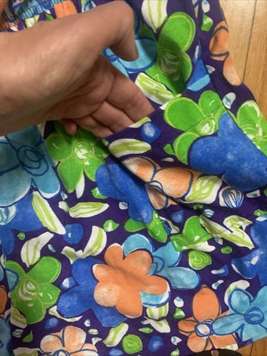 Vtg 80's Romper Shorts STRAPLESS FLORAL Cotton Beach - Picture 3 of 6