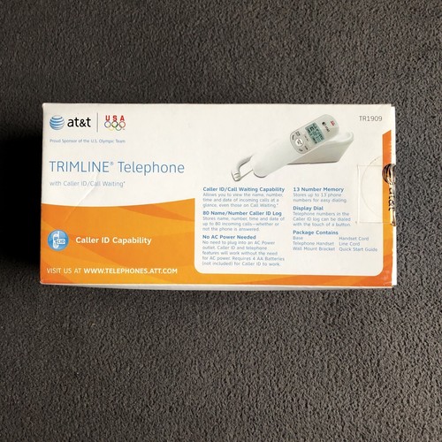 AT&T TR1909 TrimLine Home Corded Wired Landline Telephone Handset - NIB - Picture 4 of 7