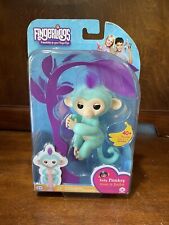WowWee Fingerlings Baby Monkey - ZOE BLUE, Purple Hair