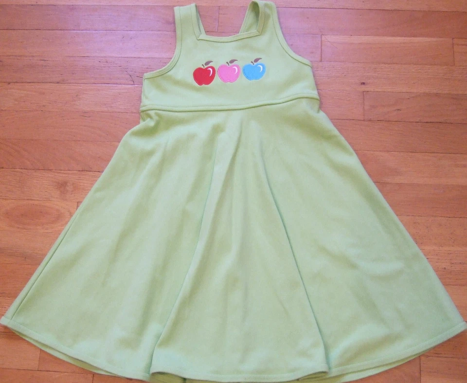 New 3pc Boutique Chez Ami Patsy Aiken Gingerbread Jumper Dress Tights Bow 7 NWT - Image 3 of 4