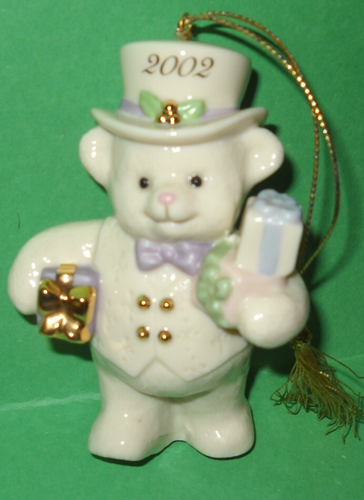 Lenox Teddy's Holiday Delivery 2002 Annual Ornament Neuwertig - Bild 2 von 5