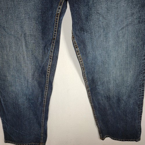LR Jeans von LRG Denim Group - Größe 42x34 blau Denim mit Camouflage Distressed - Bild 2 von 12