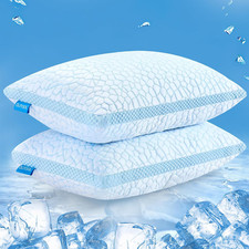 Double-Sides Cooling Pillow for Hot Sleepers, Shredded Memory Foam Pillows King