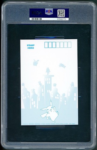 PSA 9 Ash Pikachu 2000 Pokemon Japanese the Movie: Spell of the Unown Postcard - Picture 2 of 2