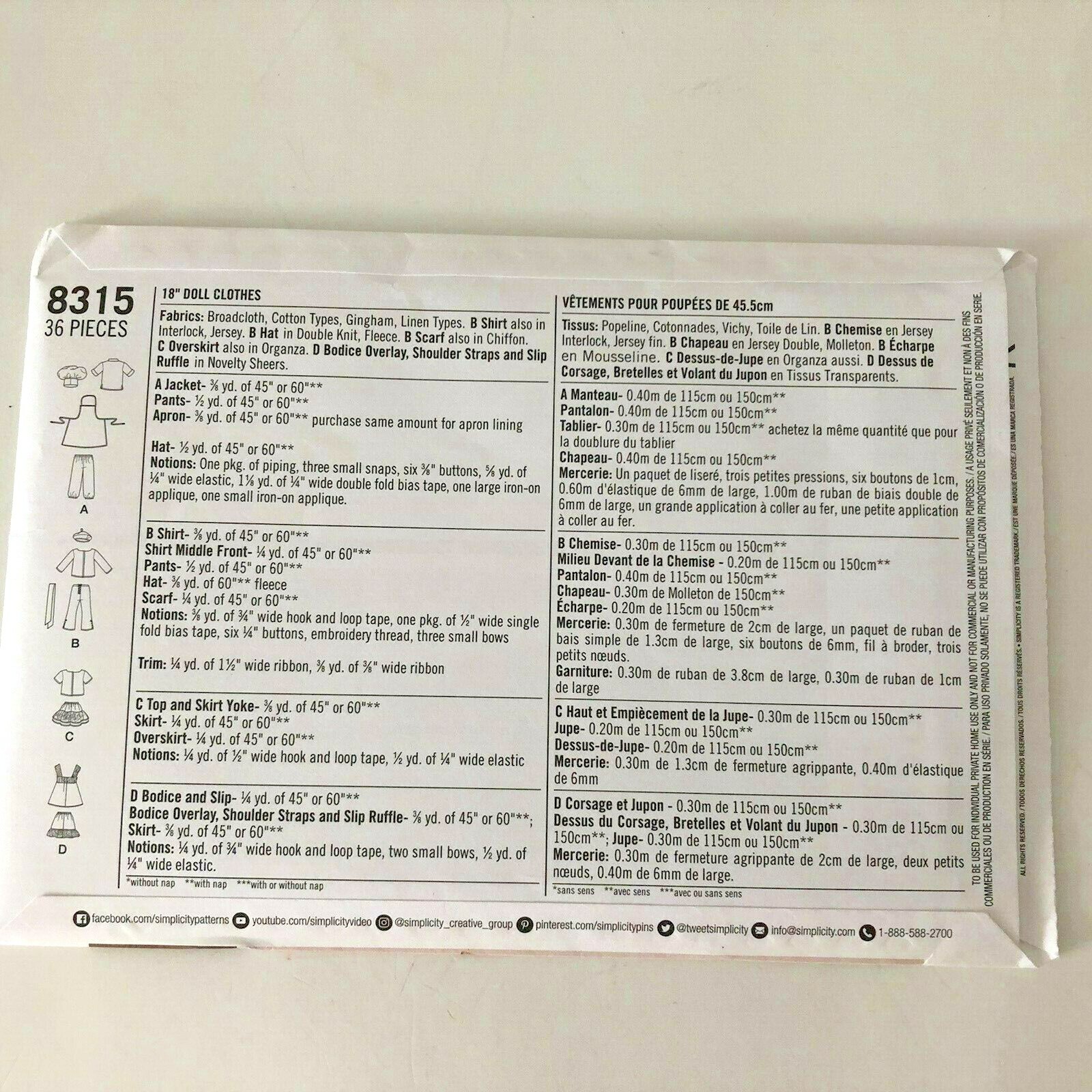 Simplicity Pattern 8315 18
