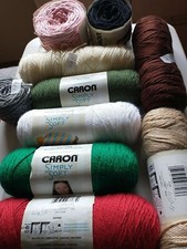 Lot of 3 Full And 7 Partial Caron Simply Soft Yarn Please See pictures