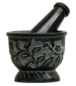 Carved-Black-Soapstone-Mortar-amp-Pestle