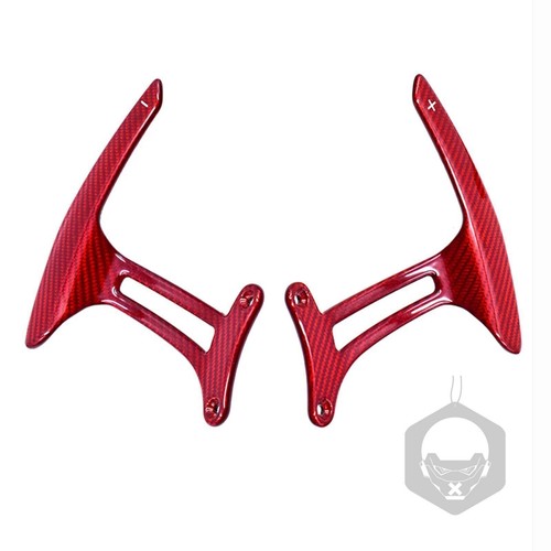 Dry Carbon Fiber Steering Wheel Shift Paddle Replace Cover For Ferrari 488 15-19 - Picture 7 of 8