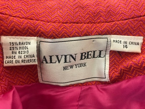 Alvin Bell New York Woman’s Suit 2 PC Skirt Jacket ~ Sz 14 ~ STYLISH~ - Picture 10 of 11