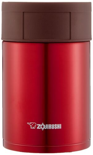 ZOJIRUSHI Stainless Steel Food Jar 450ml Clear Red SW-HC45-RC - Picture 1 of 9