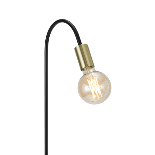 MADE.com Octavia Stehlampe / minimalistische freistehende Arbeitsleuchte - schwarz & Messing - Bild 5 von 7