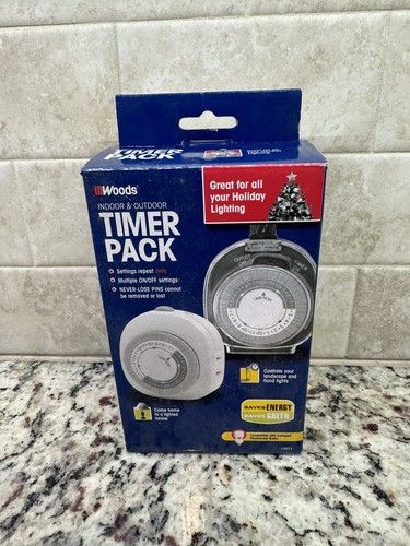 Außen und Innen Timer Pack Woods 13571 Urlaubsbeleuchtung Neu im Karton Wow schneller Versand - Bild 1 von 2
