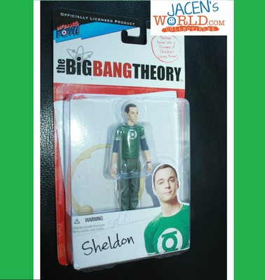 CBS Big Bang Theory Series 1 Sheldon Figure w// Green Lantern Shirt Bif Bang Pow
