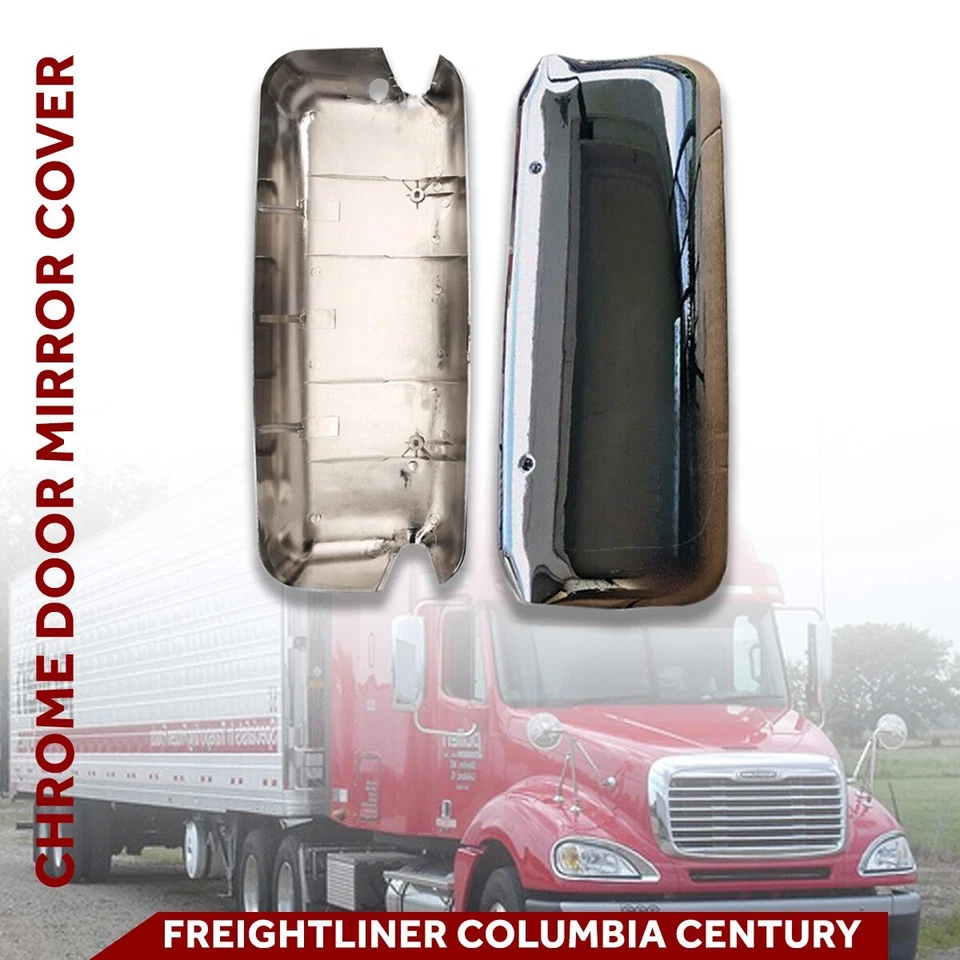 Cubierta de espejo Freightliner Century Columbia cromada con orificio CB lado derecho 2005-2015 Foto 3 de 4