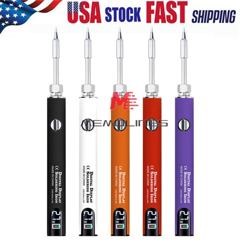 Kit Stylo Fer à Souder USB Portable à Souder 510 Interface avec Affichage 650mah US