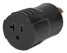 WEN GNA520 120V 30A NEMA L5-30P Twist-Lock Power Plug to 5-15R / 5-20R Outlet