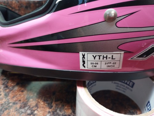 AFX Youth Large Pink Off Road Motorcycle Helmet F-6R - Picture 3 of 10