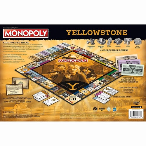 Monopoly Yellowstone TV Show Edition Gaming Edlition Board Game Ages 8+ - Picture 12 of 12