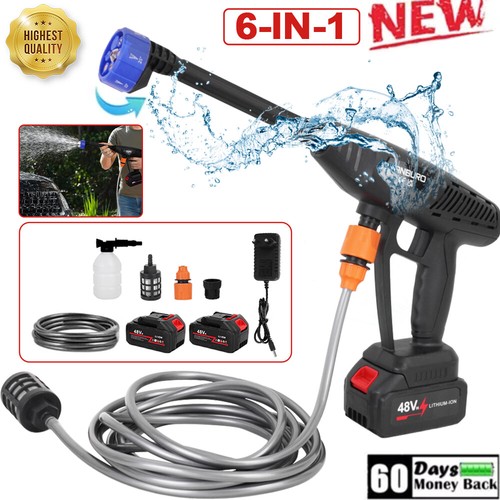 100Bar Akku Hochdruckreiniger +2 Akkus Auto Mobiler Druckreiniger Spritzpistole - Bild 8 von 14