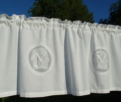Kurzgardine MATHILDE WEISS 55x250 LillaBelle Deko Shabby Landhaus Curtain - Bild 1 von 4
