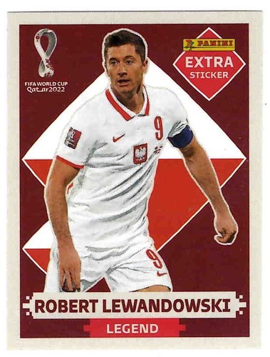 Panini Qatar World Cup Extra Sticker 2022 Legend Robert Lewandowski Base