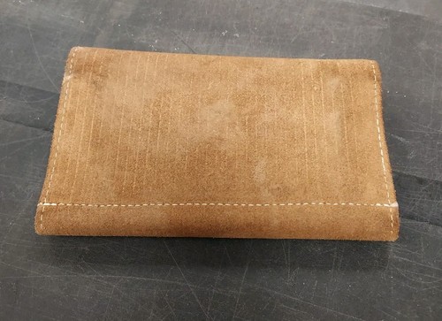 Vintage 70er Wildleder Geldbörse Made In Brazil in hellbraun neuwertig - Bild 2 von 9