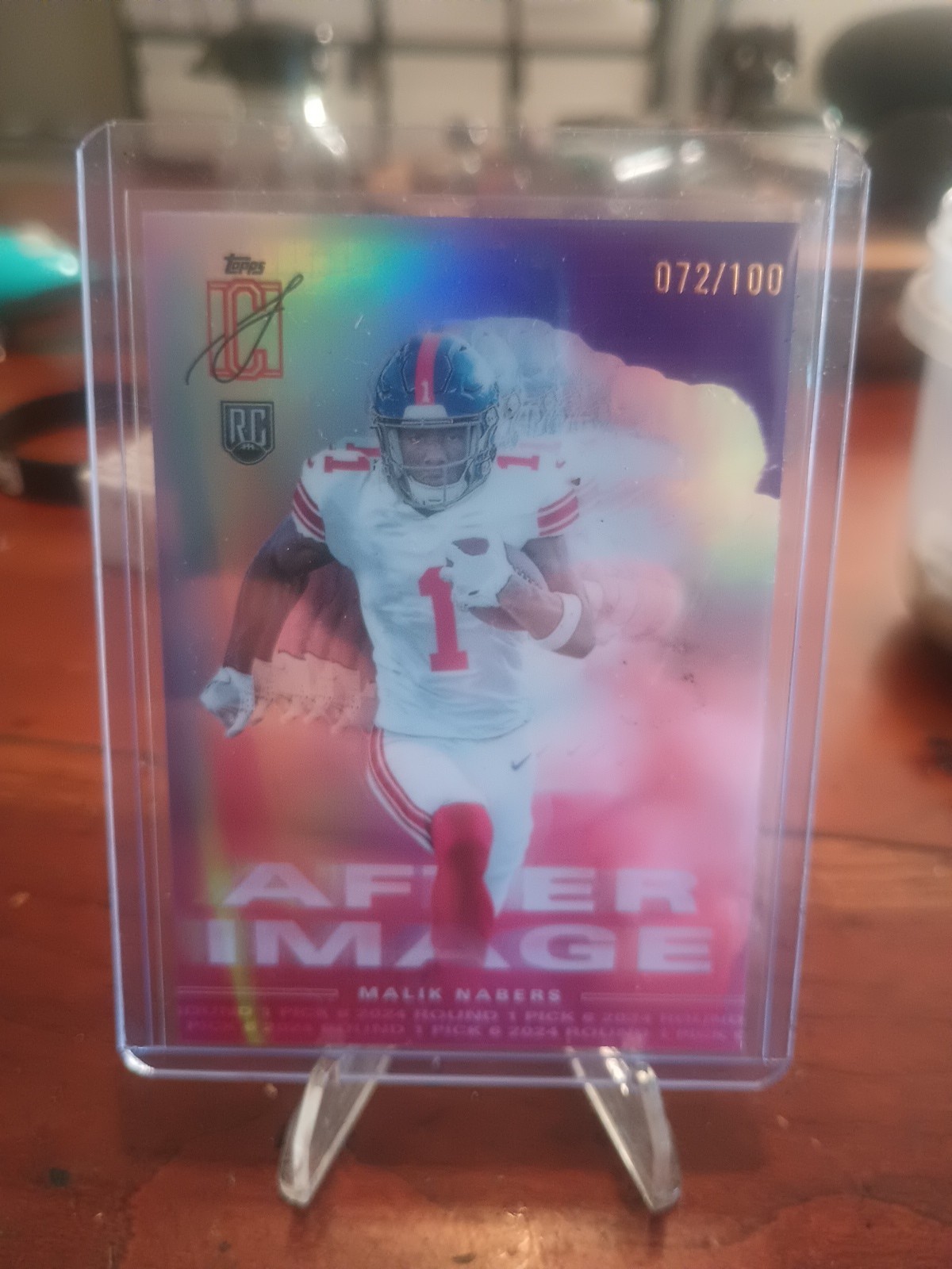 2024 Topps Signature Class MALIK NABERS (RC) After Image /100 SP Rookie Purple