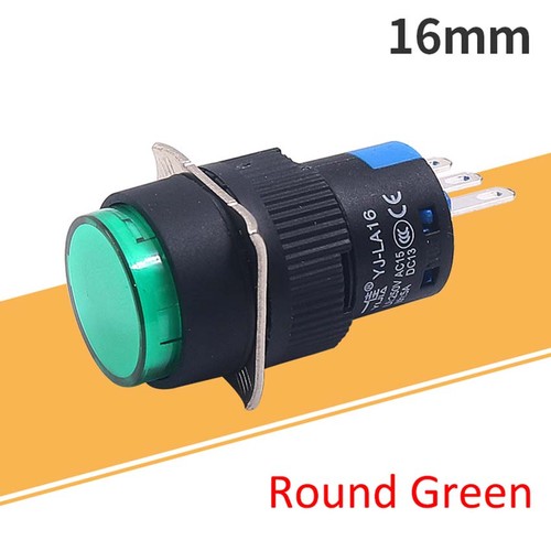 16mm Power Start Push Button Switch Momentary Latching 250V 5A ON/OFF 1 NO 1 NC - Picture 11 of 24
