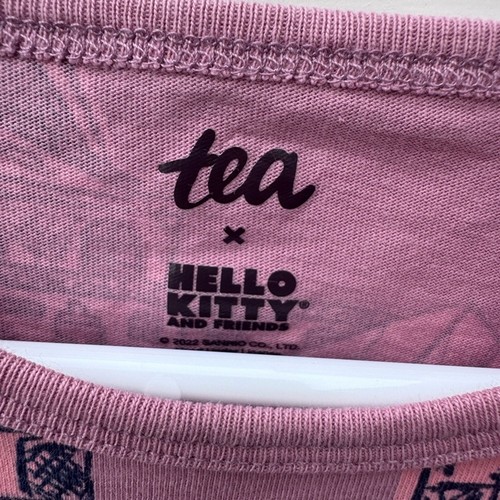 TEA X HELLO KITTY 12-18 Meses Rosa Manga Larga Vestido Bolsillos 100% Algodón - Imagen 2 de 9