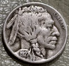 1927d Buffalo nickel, nice original VG-F Condition Coin, full date 1/2 horn