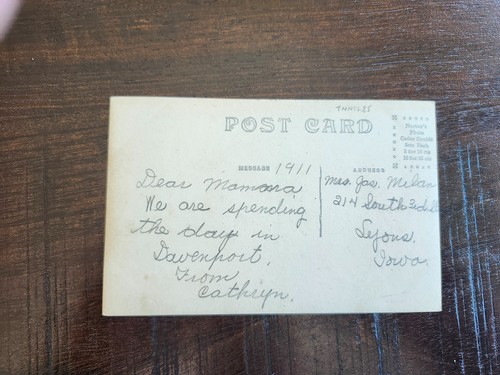 1911 Davenport Iowa Second Street Real Photo Postcard RPPC - Picture 2 of 2