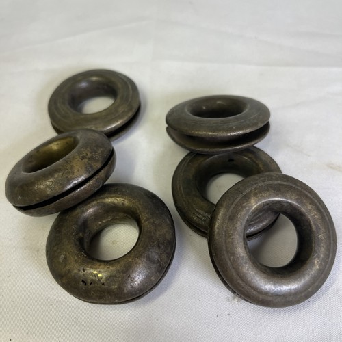 Antique Asian Bronze Thumb Finger Meditation Bells Lot Of 6 - Picture 6 of 11