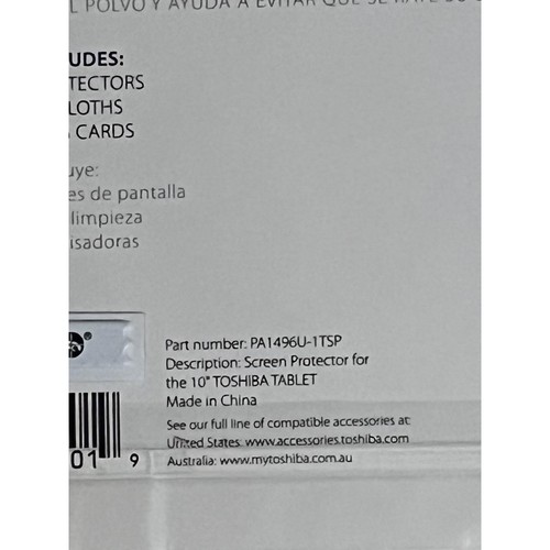 Toshiba Tablet Screen Protector 10 Inch, Anti Scratch, Includes 2 - Picture 4 of 6