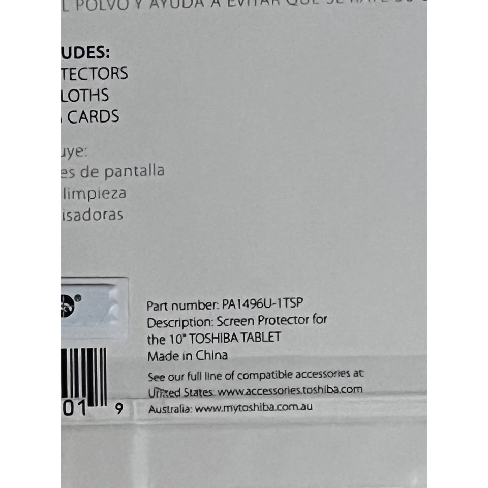 Toshiba Tablet Screen Protector 10 Inch, Anti Scratch, Includes 2 - Image 4 of 4