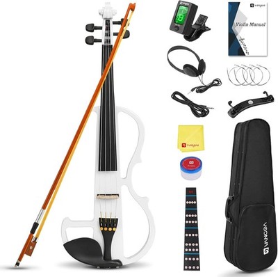 Electric Violin 4/4 Full Size Silent Violin Set for Beginner