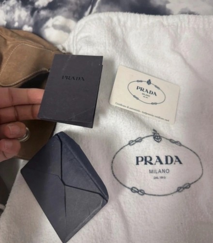 Prada Moon Vintage Bag Tan Suede - Picture 4 of 12