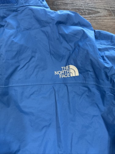 Chaqueta de lluvia cortavientos HyVent azul con cremallera completa The North Face para hombre usada en excelente estado - Imagen 9 de 10