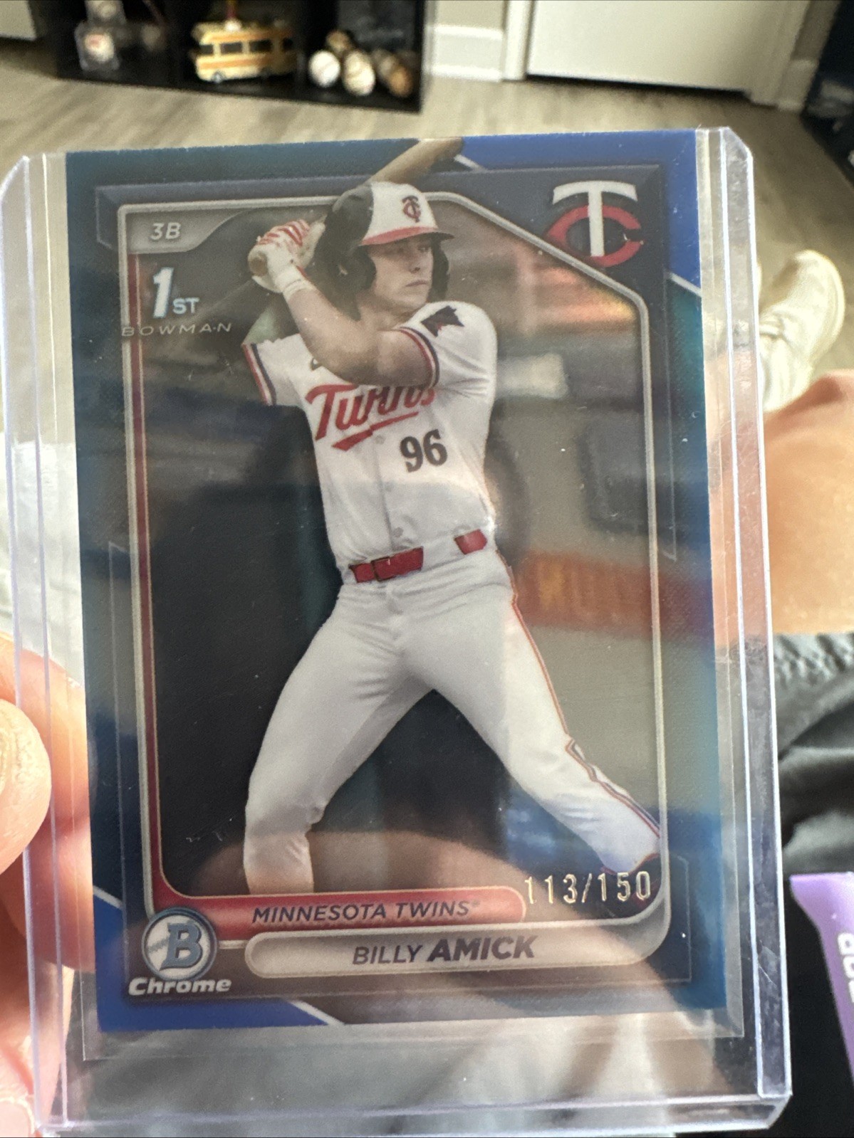 2024 Bowman Draft Chrome Billy Amick #BDC-68 Blue Refractor /150 (RC)