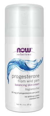 NOW Solutions Progesterone from Wild Yam Balancing Skin Cream Fragrance Free 3oz