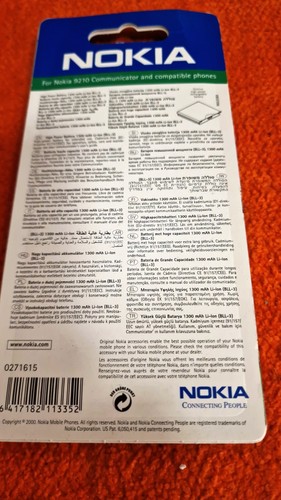 ORYGINALNY Nokia 9210 9210i Communicator BATERIA Pokrywa baterii Battery BLL3 - Zdjęcie 3 z 3