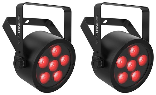 (2) Chauvet DJ SlimPAR H6 ILS RGBAW+UV LED DMX Par Can Party/Stage Wash Lights - Picture 1 of 8